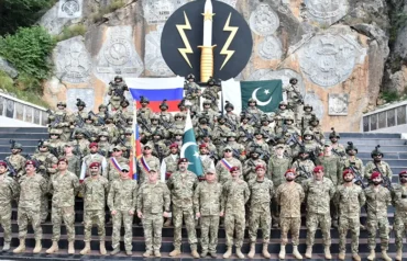 Pakistan Army joint military exercises with Russian and Omani forces